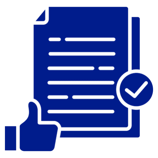 Approved document with checkmark graphic