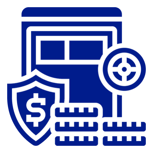 Money protection illustration with target symbol